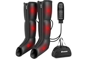 EASEZEN Leg Compression Massager with Heat for Circulation, Medical-Grade Compression Boots, Edema Relief for Legs/Feet, Foot/Calf Therapy, Post-Surgery & Sports Recovery, Gifts for Mom Her