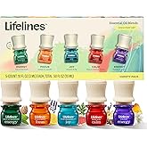 Lifelines Essential Oil Blends, 5-Pack Discovery Set - Blended Essential Oils with Precision Pump for Aromatherapy Diffusers - Long-Lasting Scented Fragrance - Joy, Calm, Focus & Energy Blends