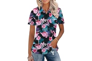 LUYAA Womens Golf Shirt Summer 1/4 Zip up Polo Shirts for Women Short Sleeve Moisture Wicking Gym Workout Tops