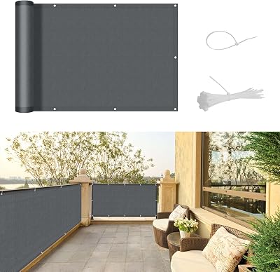 Sunny Guard Balcony Privacy Screen 90x300cm Anthracite UV Waterproof Windproof