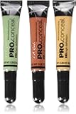 L.A. Girl Pro Conceal Set Orange, Yellow, Green Correctors