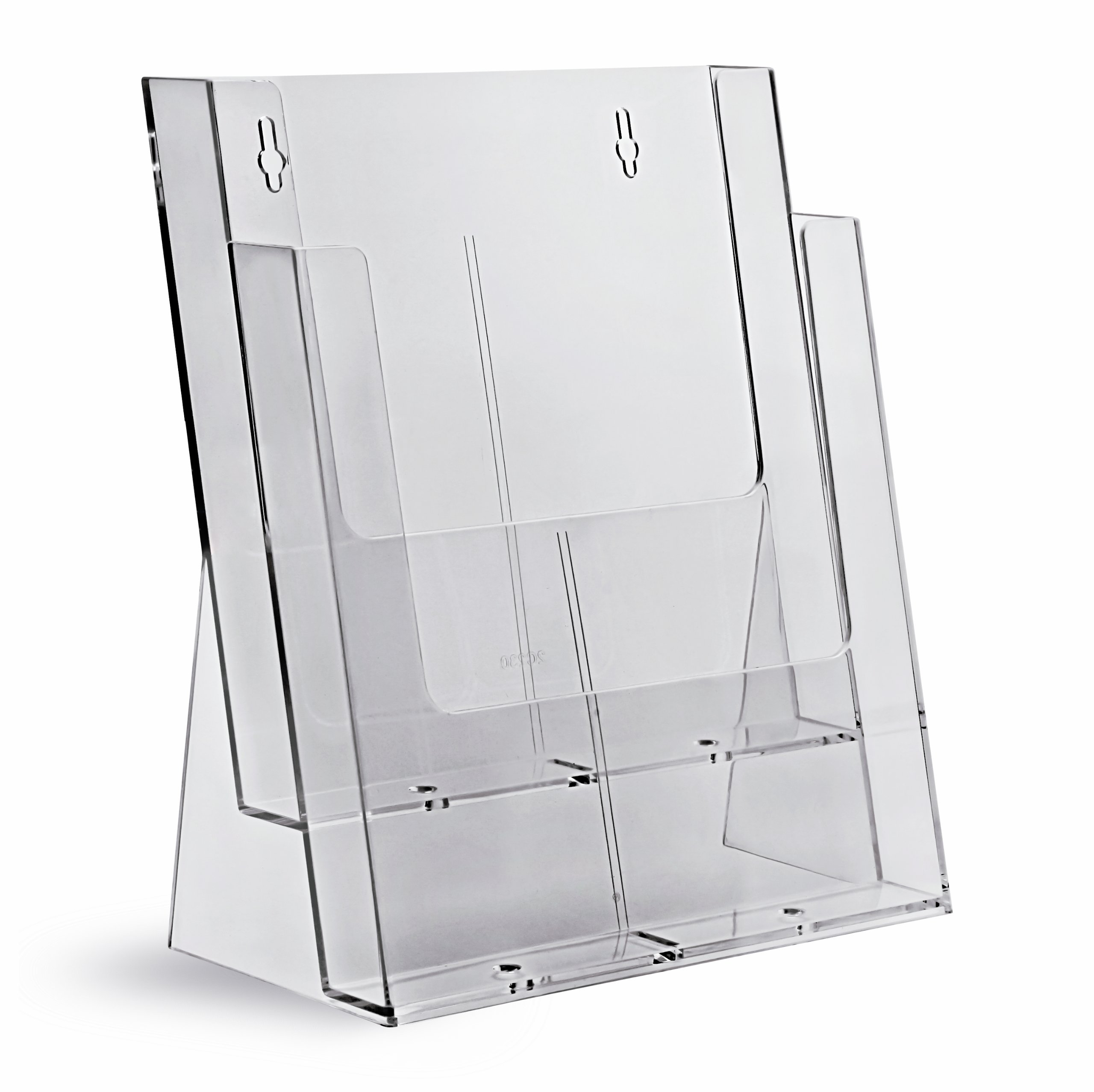 Taymar 2C230 Two Tier Display Stand for A4/DL Leaflets and Brochures - Clear