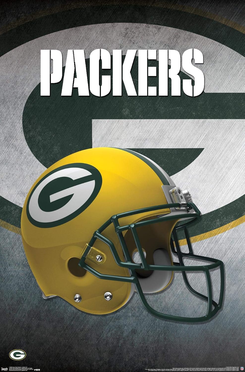 Amazon Com Trends International Green Bay Packers Helmet Wall Poster 22 375 X 34 Home Kitchen