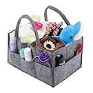 Baby Diaper Caddy, Magicfly Portable Nursery Storage Bin for Home Nursery and Car, Diaper Storage Basket Caddy Organizer with Changeable Compartments for infant Items, Wipes, Lotion