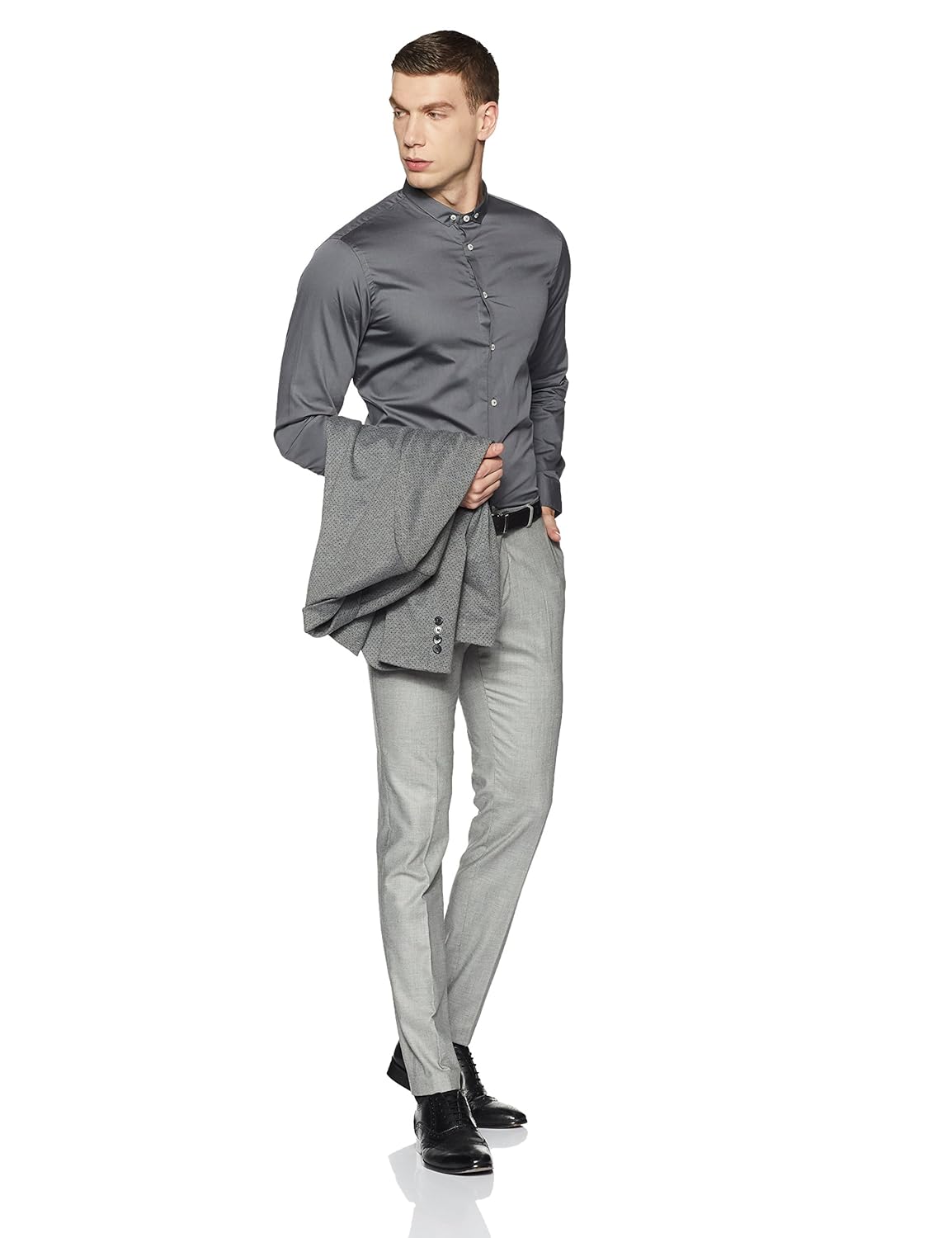 arrow newyork men's solid slim fit formal shirt