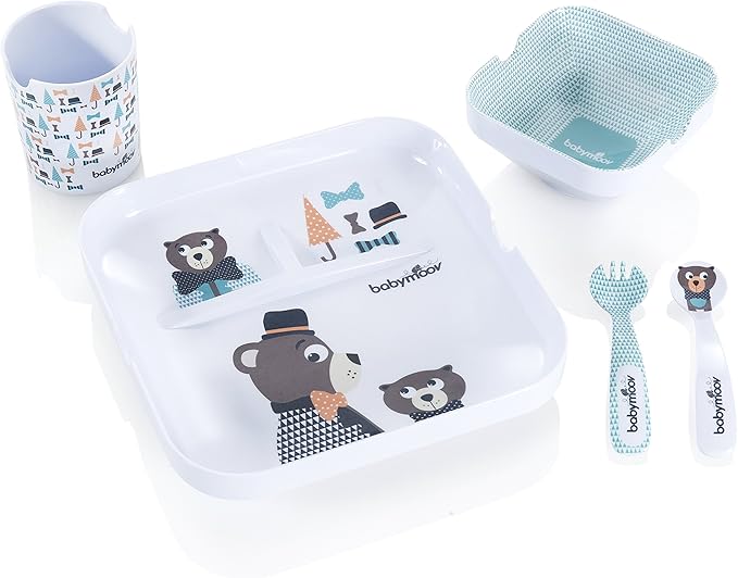 Babymoov A005506 - Vajilla de melamina Lovely lunch bear 12+ ...