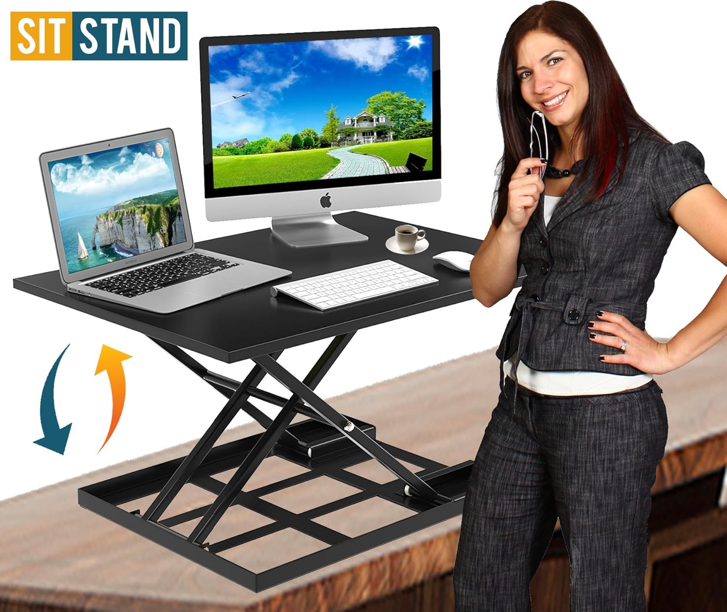 Standing Desk Stand Up Desks Height Adjustable Sit Stand Converter