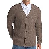 RQP Men's Cardigan Sweaters Long Sleeve V-Neck Sweaters Slim Fit Casual Buttons Down Knitted Sweaters
