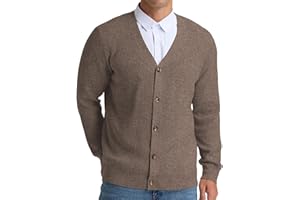 RQP Men's Cardigan Sweaters Long Sleeve V-Neck Sweaters Slim Fit Casual Buttons Down Knitted Sweaters