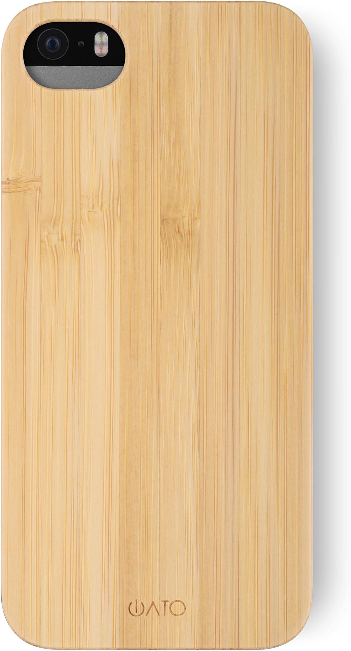 iATO iPhone 5/5s/SE Wood Case. Real Bamboo iPhone 5/5s/SE Case Wood. Minimalistic Classic Wood iPhone 5/5s/SE Case – Natural Wooden Overlay & Black PC