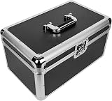 Youyijia 7 Inch Vinyl Record Storage Box Aluminium Flight Case Black 200 pcs view 1