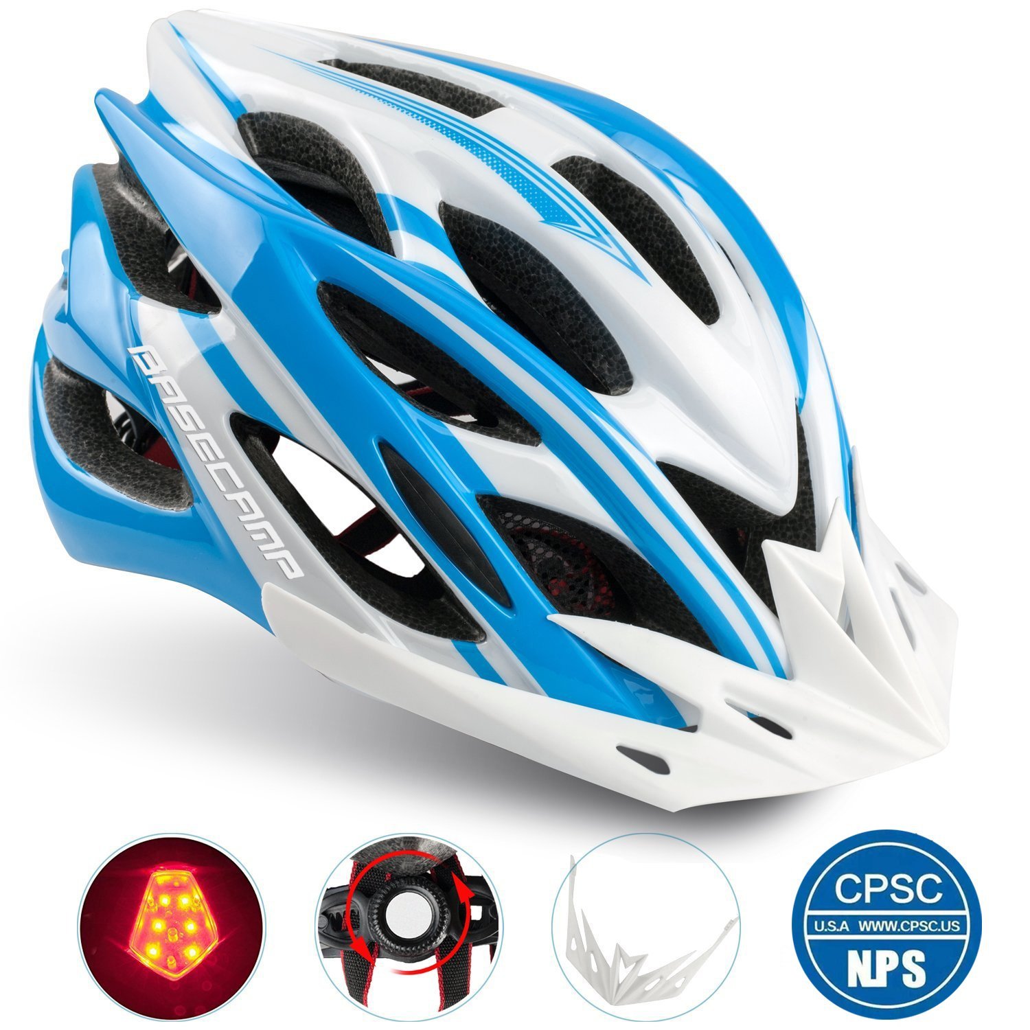 Basecamp Specialized Bike Helmet with Safety Light