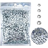 4320Pcs SS20 Flatback Rhinestones for Crafts Bulk Clear-Crystals White Craft Gems Jewels Glass Diamonds Stone 5mm-Silver Gems for Nails Dance Costumes Clothes Shoes Tumblers DIY Wholesale HINABTRU