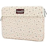Canvaslove Pink Chrysanthemum Laptop Sleeve Case Bag Cover with Pocket For MacBook Pro 16 and 16 inch HP Lenovo Dell ASUS Acer Notebook Computer