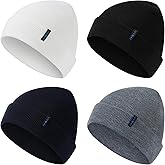 UVSAI 4 Pack Beanies Winter Soft Warm Hats for Men Women Cozy Knitted Cuffed Unisex Skull Beanie