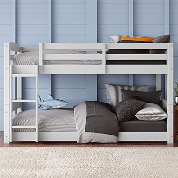 Amazon Com Dorel Living Phoenix Solid Wood Twin Over Twin Floor