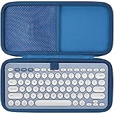 Lebakort Hard Case Compatible with Logitech Pebble Keys 2 K380s K380 Keyboard (Classic Blue Case)