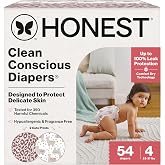 The Honest Company Daytime Diapers, All the Alpacas, Size 4, 54 Count | Baby Diapers, Size 4 (22-37 Lbs), 54 Ct. Hypoallergenic, Fragrance-Free, Up To 100% Leak Protection, Plant-Based.