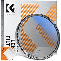 K&F CONCEPT 46MM CPL Filter Ultra Slim Japan Optics Multi Coated Circular Polarizer Polarized Lens Filter with Cleaning Cloth