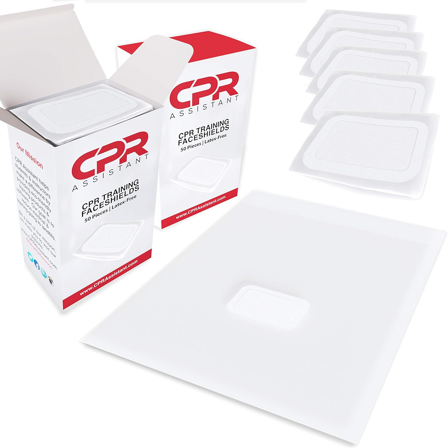CPR Assistant Latex Free Disposable CPR Face Shields For