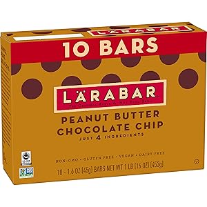 Larabar, Gluten Free Bar, Peanut Butter Chocolate Chip, Vegan (10 Bars)