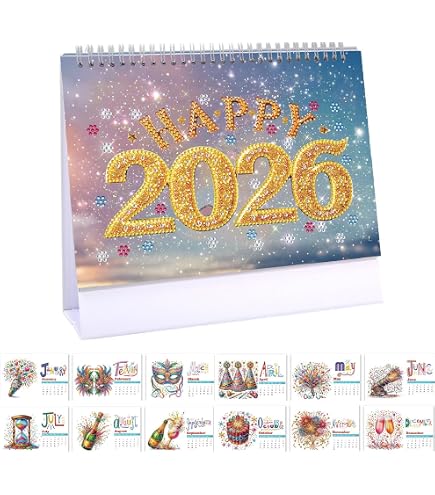 Amazon.com : DIY Diamond Art Painting 2026 Desk Calendar Ornament