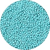 Yholin 5000pcs Blue Glass Seed Beads Bulk, Small Tiny Waist Spacer Beads for Bracelet, Necklace Jewelry Making, DIY Craft Projects(3mm 8/0)