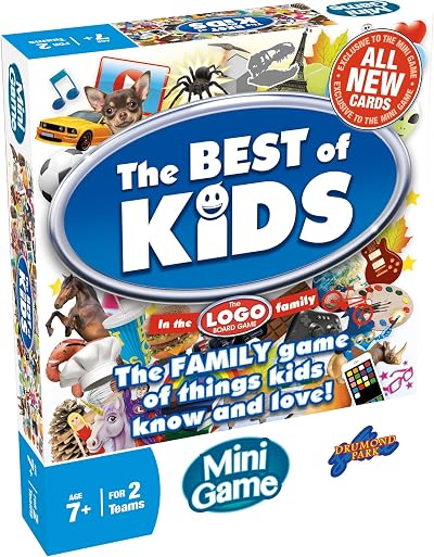 TOMY Drumond Park LOGO Best of Kids Board Game Trivia 7+ Kid Friendly