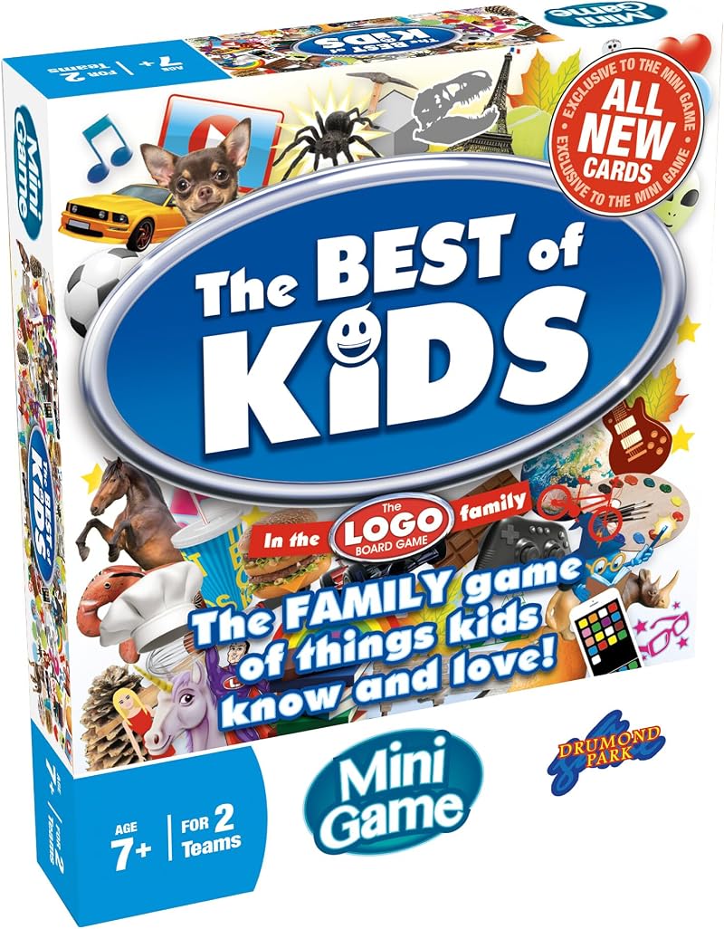 TOMY Drumond Park LOGO Best of Kids Board Game Trivia 7+ Kid Friendly