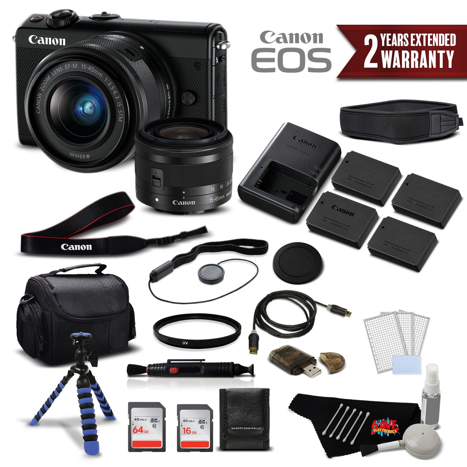 ＥＯＳ　Ｍ１００ Canon EOS M100 Mirrorless Digital Camera, 24.2 MP, with 15-45mm