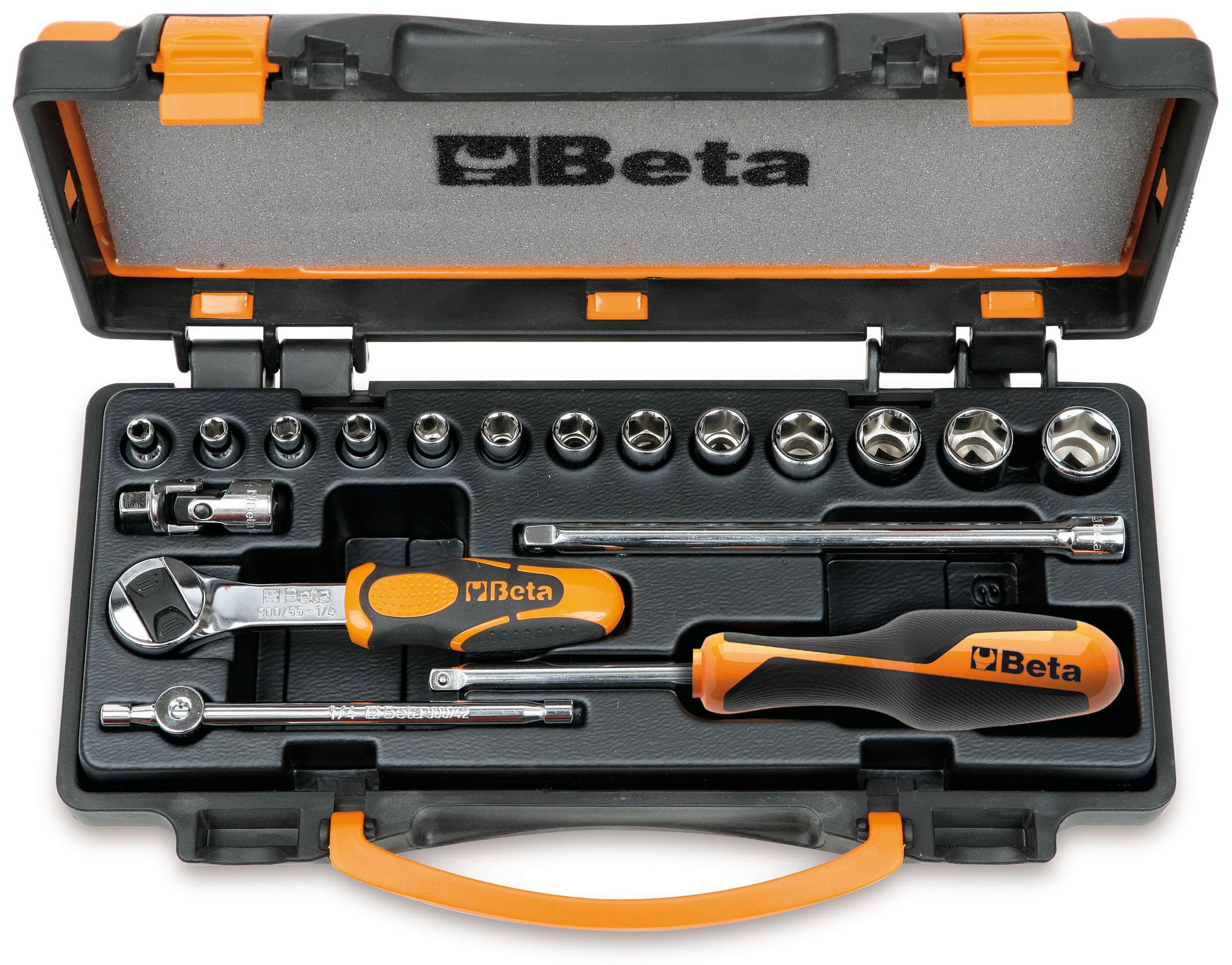 Beta 9000953 Model 900 /C13-5 13 Hexagon Sockets and 5 Accessories, 1/4 Drive