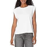 VELVET BY GRAHAM & SPENCER Women's Trista Light Structured Cotton Cap Sleeve Tee