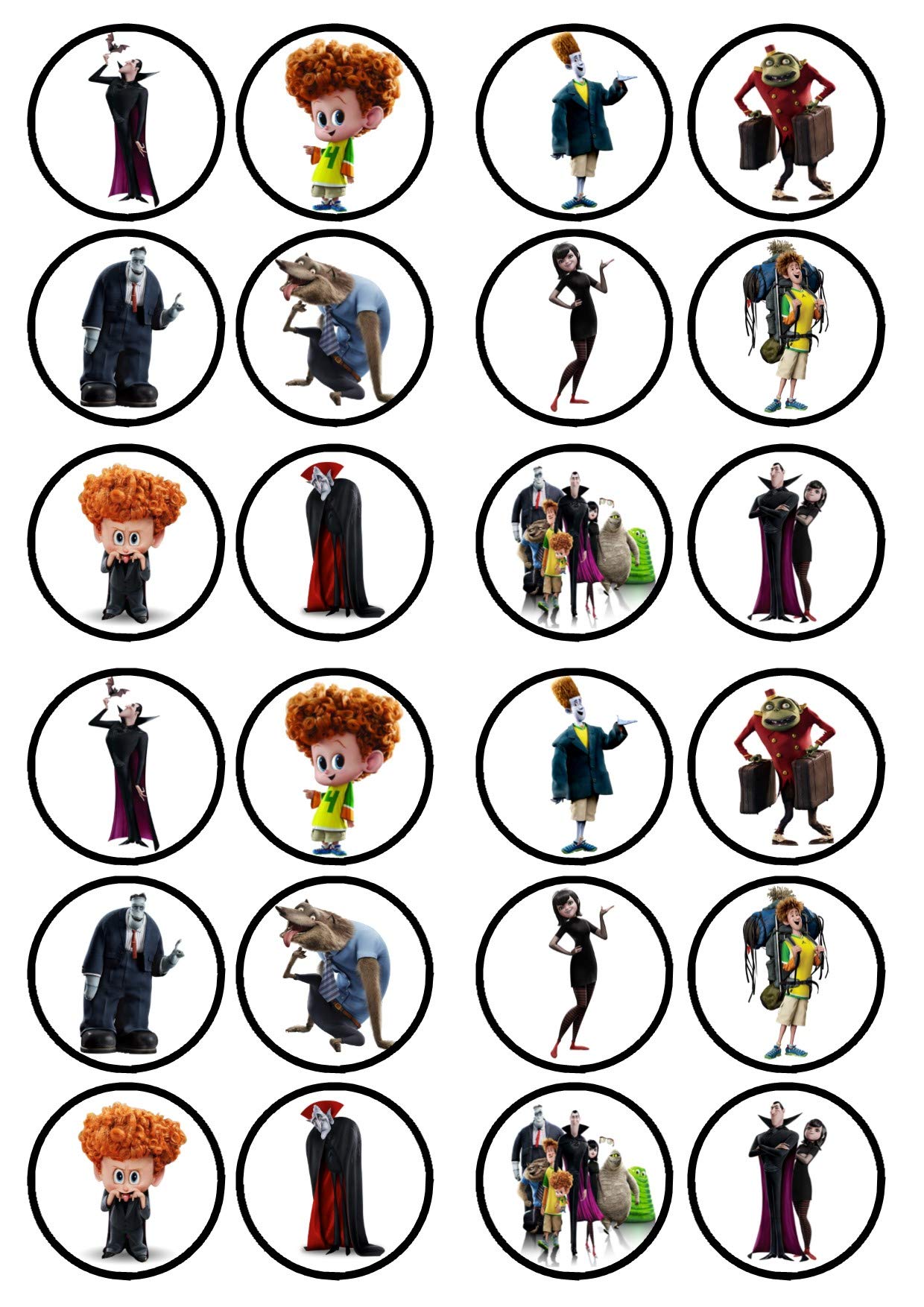 Galleon 24 Hotel Transylvania Precut Edible Cupcake Toppers