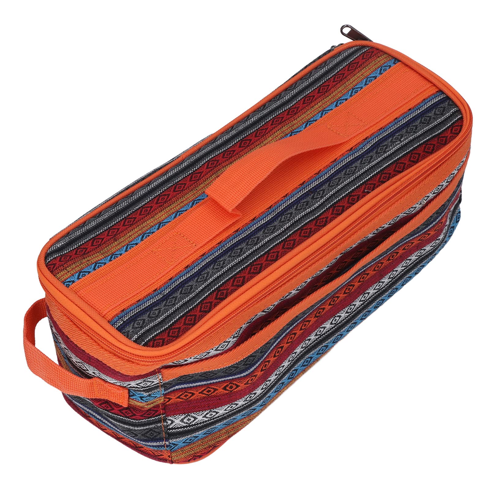 Camping Travel Cooking Utensils Organizer, Widened Design Oxford Cloth National Style Camping Utensils Storage Bag Large Capacity for BBQ Classic Fine Rhombus