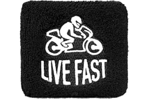 MOTOLOOT Brake Fluid Reservoir Cover Sock for Motorcycles, Sporbikes and Gifts by Moto Loot (Live Fast)
