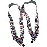 Holdup Hip-clip Style 2" Wide Trucker Suspenders for Men with USA Patented No-slip® Clips