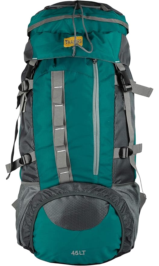 Thames Voyager Polyester 45L Hiking Rucksack Backpack | Trekking Backpack | Travel Bags (Teal Blue)