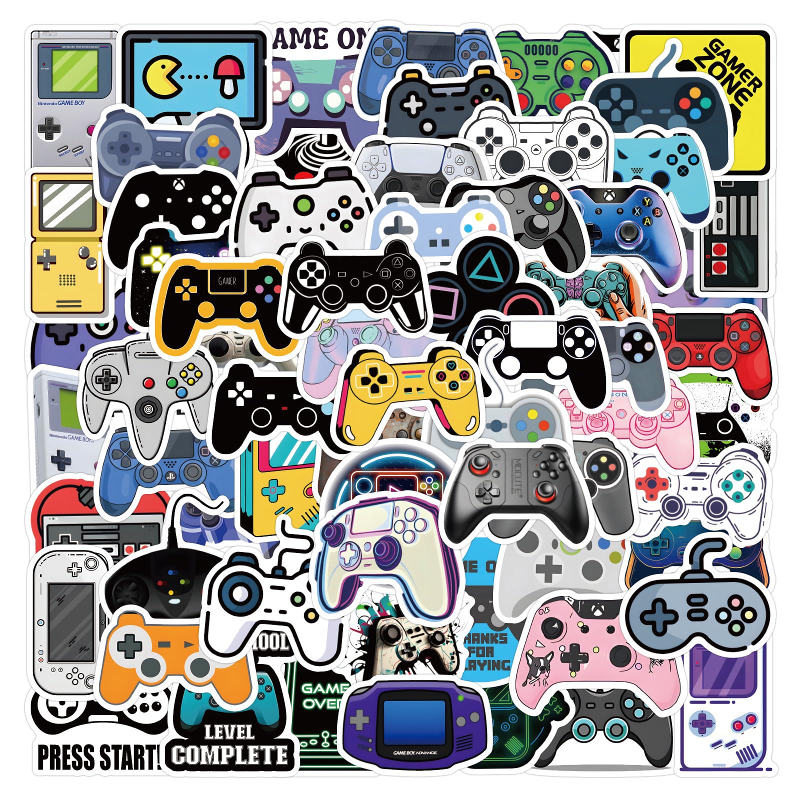 100 Pcs Game Player Stickers for Kids Teens Adults Boys Girls Gift,Stickers Pack for Laptop,Skateboard,Luggage,Car,Bike, Cup,Computer,Water Bottle Decor,Game Vinyl Waterproof Sticker Decals