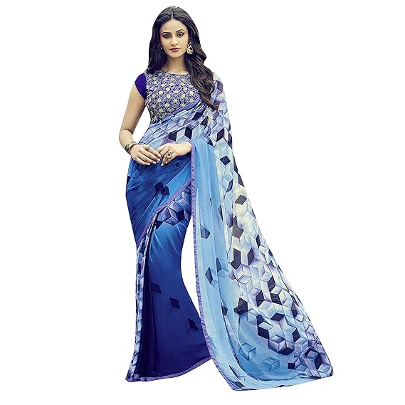 Multi Georgette Printed Saree