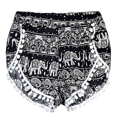Amazon ショートパンツ Duglo プリント 短パン 象柄 レディース 夏