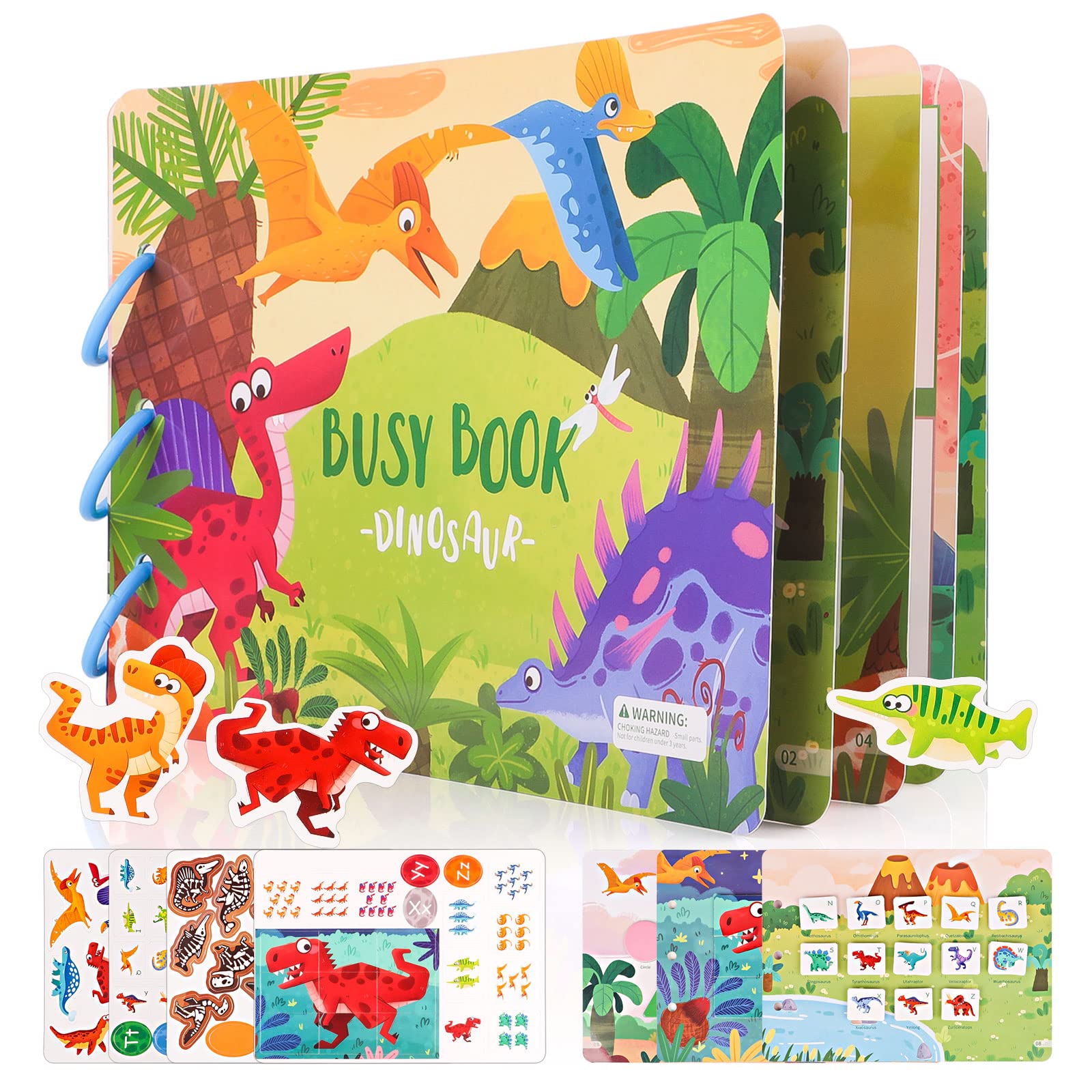 Busy Book for 2 Year Old, Montessori Quiet Book for Toddlers 3 4 5 6 Boys Girls, Farm Animals Theme Toddler Activity Book Travel Toys on Plane, Cars