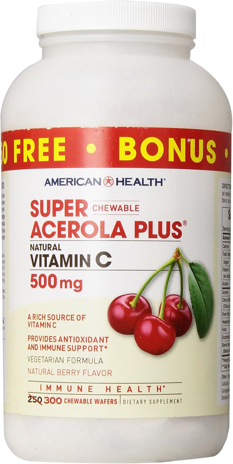 American Health Super Acerola Plus Chewable Wafers