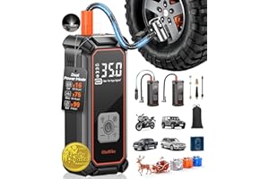OlarHike Cordless Tire Inflator Portable Air Compressor, 150PSI Dual Power - 5400 mAh & 12V DC, Air Pump for Car Tires, Bike, Motorcycle, Bicycle, Electric Pump with LED Light & Digital Pressure Gauge