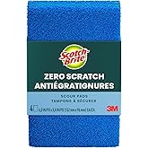 Scotch-Brite Zero Scratch Scouring Pad, 48 Pack | Effective + Gentle Dish Scrubber for Household Cleaning, 48 Scrub Pads for Dishes, Nonstick Pots &amp; Pans, Glass, Tubs, Showers