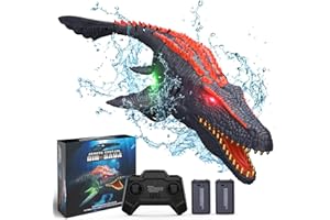 Aomifmik Remote Control Dinosaur Toys for Kids, 2x1000mAh RC Boat Mosasaurus Water Toys for Swimming Pool Bathroom, Birthday Gifts for 3 4 5 6 7 8-12 Year Old Boys Girls Christmas (Mosasaurus)