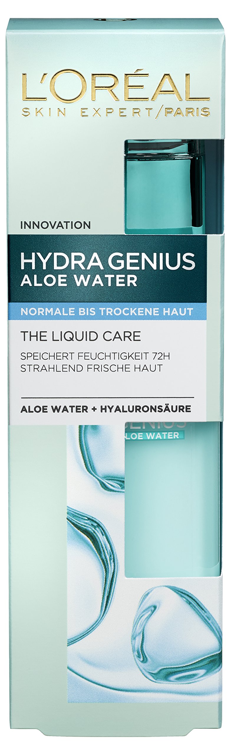 L'Oréal Paris Hydrating Fluid, Hydra Genius Aloe Water, Hydration and Freshness, for Normal to Dry Skin, with Aloe Water and Hyaluronic Acid, 70 ml