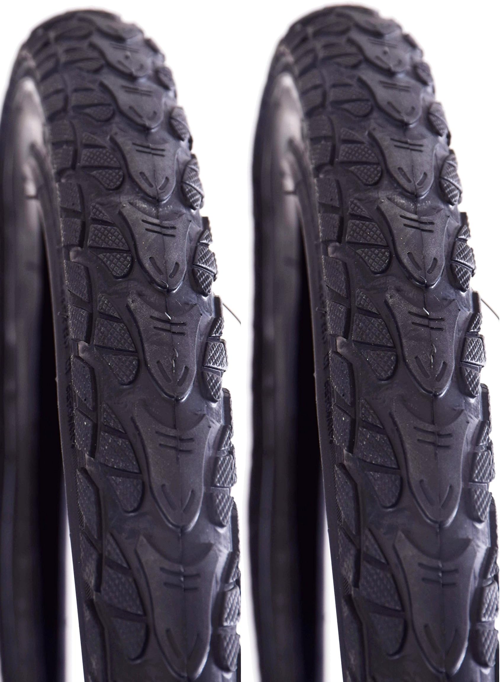 Ridge Trax 24" x 2.0 Junior Kids Urban Bike Tyre Reflective Sidewall Black Semi Slick Black