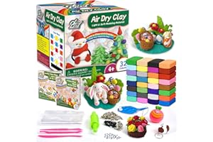 Chico Land Clay Kit - 32 Colors Air Dry Clay, Gift for Boys & Girls Age 4+ Year Old, DIY Model Modeling kit for Kids, with Sculpting Tools, Decoration Accessories, Kids Art Crafts