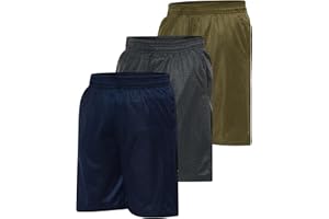 Ultra Performance Boy's Basketball Short's 3 Pack Mesh Athletic Shorts Youth Basketball Soccer & Gym Short for Active Boys