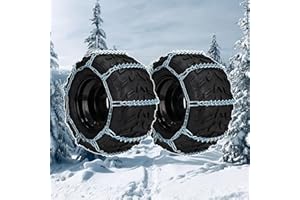 AUTOXBERT for ATV Tire Snow Traction Tire Chains for UTV Vehicle V-Bar Anti-slip 25x10x12 25x12-9 25x11-10 24x10-11 25x11-12 24x13-9 24x11.5-10 25x11-10 25x12-10 24x10-11 23x10-12 24x12-12 26x9-12 26X10-12